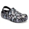 Baya Lined Clog „Black White”