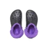 Baya Lined Fuzz Strap Chodaki „Czarny Fioletowy”