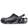 Baya Lined Marbled Clog „Black Silver”