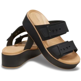 Brooklyn Buckle Matte Wrap Low Wedge