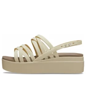 Brooklyn Strappy Low Wedge „Bone”