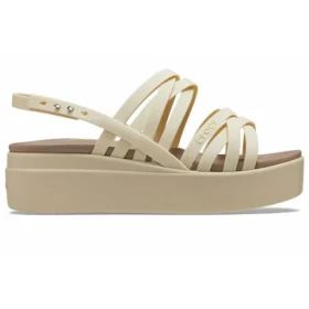 Brooklyn Strappy Low Wedge „Bone”