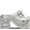 Chodak Simone Rocha x Siren z kolcami „Metallic Silver”