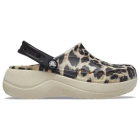 Chodaki Baya na platformie z nadrukiem zwierzęcym „Leopard”
