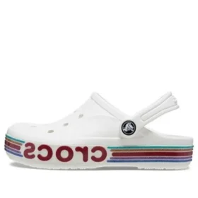 Chodaki Bayaband Rainbow Glitter „White Red”