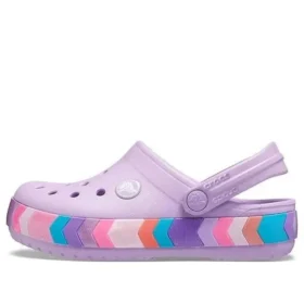 Chodaki Crocband Chevron z koralikami „Lilac Multi”