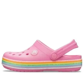 Chodaki Crocband Rainbow Glitter „Pink”