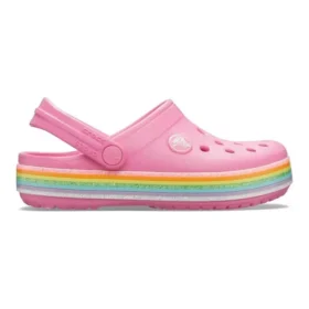 Chodaki Crocband Rainbow Glitter „Pink”