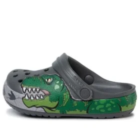 Chodaki Fun Lab Dino Band Lights „Grey Green”