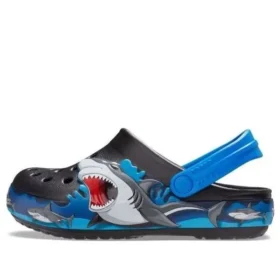 Chodaki Fun Lab Shark Lights „czarne, szare, niebieskie”