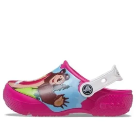 Chodaki Fun Lab z naszywką „Masza i Niedźwiedź” „Candy Pink”