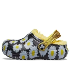 Chodaki Lined Vacay Vibes „Black Daisy”