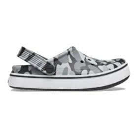 Chodaki Off Court z nadrukiem „Grey Black White”