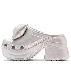 Chodaki Siren Metallic Bow „Silver”