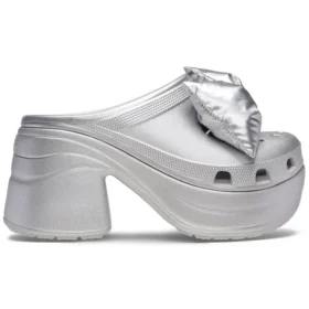 Chodaki Siren Metallic Bow „Silver”