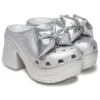 Chodaki Siren Metallic Bow „Silver”