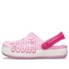 Chodaki z logo Crocband „Pink White”