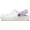 Classic Baya Lined Clog „White Lila”