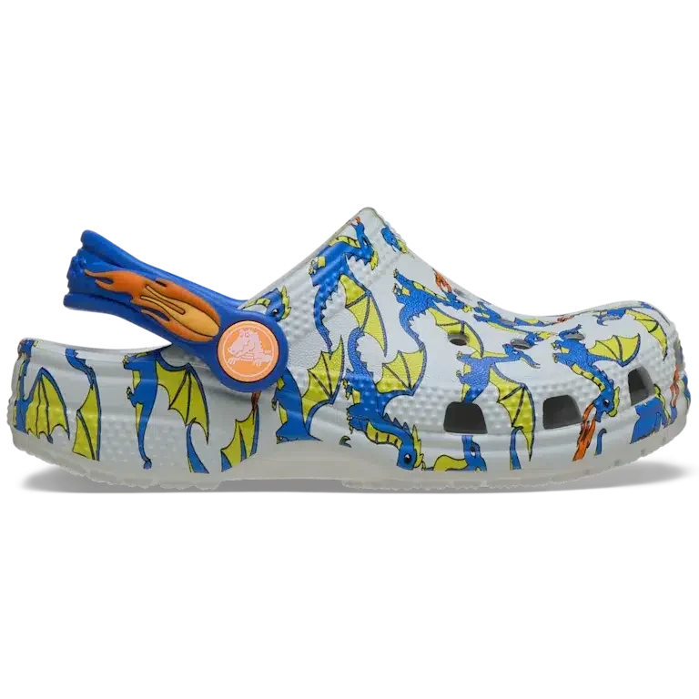 Classic Clog dla maluchów z nadrukiem smoka Classic Clog dla maluchów z nadrukiem smoka