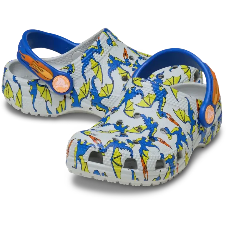 Classic Clog dla maluchów z nadrukiem smoka Classic Clog dla maluchów z nadrukiem smoka