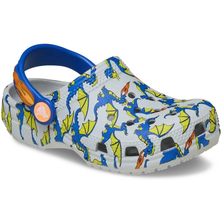 Classic Clog dla maluchów z nadrukiem smoka Classic Clog dla maluchów z nadrukiem smoka