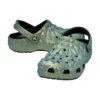 Classic Clog z geometrycznym wzorem w opalizujących kolorach „Green”