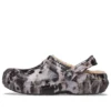 Classic Lined Clog, barwiony wybielaczem „Black White Beige”