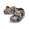 Classic Lined Clog, barwiony wybielaczem „Black White Beige”