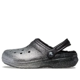Classic Lined Clog „Black Silver”