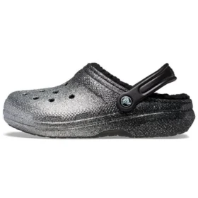 Classic Lined Clog „Black Silver”