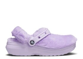 Classic Lined Clog damski „Fur Sure – Lavender”