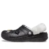 Classic Lined Clog disco z podszewką i Glitter „czarno-białe”