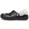 Classic Lined Clog disco z podszewką i Glitter „czarno-białe”