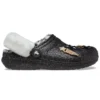 Classic Lined Clog disco z podszewką i Glitter „czarno-białe”