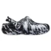 Classic Lined Clog na świeżym powietrzu „Marbled White Black”