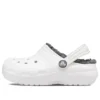 Classic Lined Clog „White Grey”