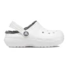 Classic Lined Clog „White Grey”