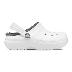 Classic Lined Clog „White Grey”