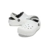 Classic Lined Clog „White Grey”