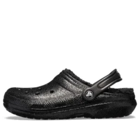 Classic Lined Clog z brokatową wyściółką „Black”