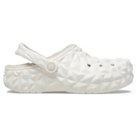 Classic Lined Geometric Clog „White”