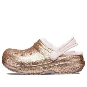 Classic Lined Glitter Chodaki „Gold Pink”