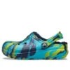 Classic Lined Marbled Clog „Blue Tie-Dye”