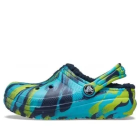 Classic Lined Marbled Clog „Blue Tie-Dye”