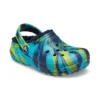 Classic Lined Marbled Clog „Blue Tie-Dye”