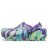 Classic Lined Marbled Clog „Neon Purple Multi”