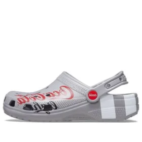 Coca-Cola x Crocs Crossover Light X – płaskie, sportowe, unisexowe sandały na co dzień w kolorze szarym