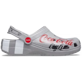 Coca-Cola x Crocs Crossover Light X – płaskie, sportowe, unisexowe sandały na co dzień w kolorze szarym