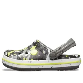 Crocband Clog z nadrukiem kamuflażu „Grey Black Yellow”