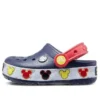 Crocband Mickey Fun Lab Lights Chodaki „Navy Red”